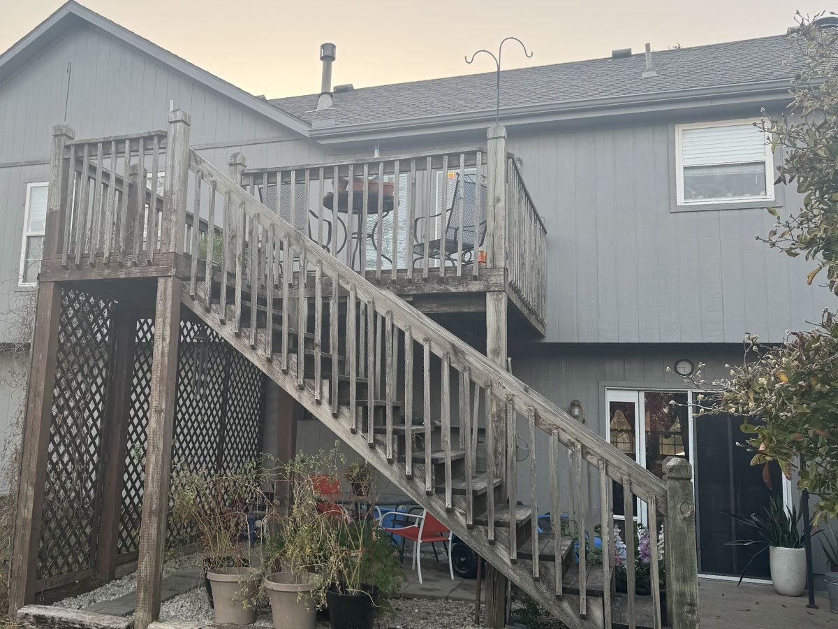 gray house deck before